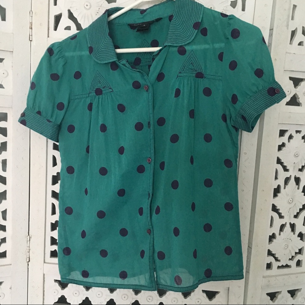 Marc Jacobs polka dot short sleeve button down
